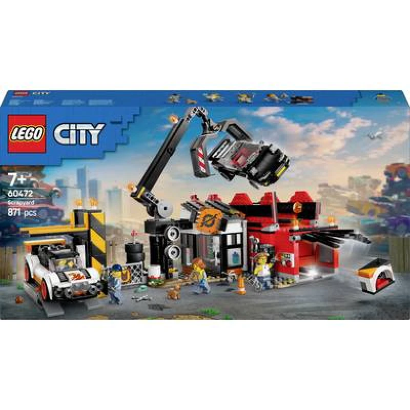 Image of LEGO LEGO City Scrapyard with Cars, Building Toy Set 60472
