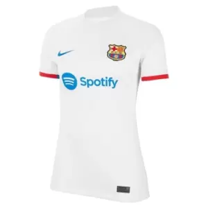 Image of Nike Barcelona Away Shirt 2023 2024 Womens - White