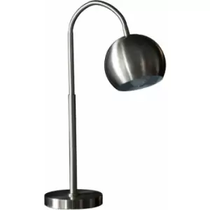 image of Loops - Table Lamp Brushed Chrome Plate 10W LED E27 Bedside Light Flexible Arm