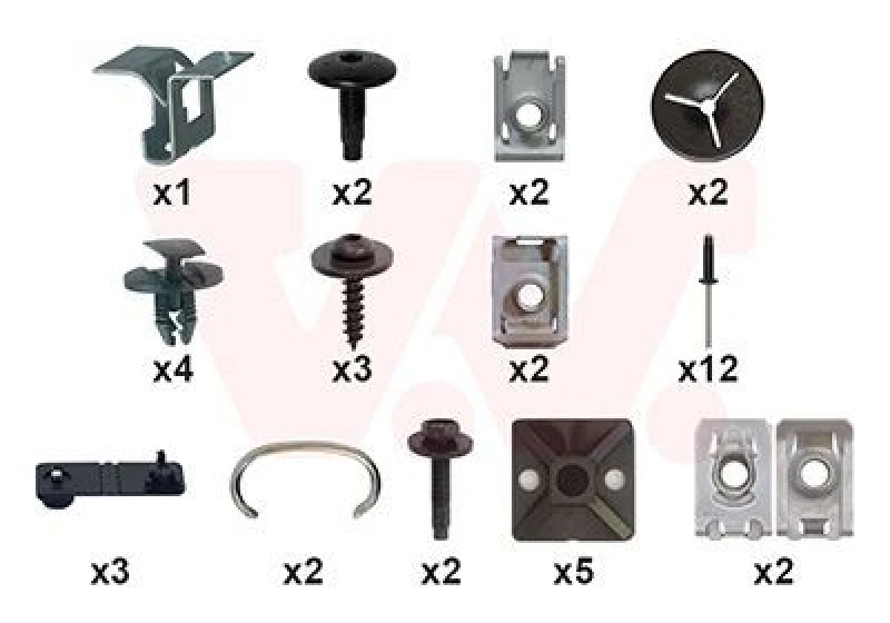 Image of VAN WEZEL Mounting Kit, bumper VAN WEZEL 4081793
