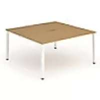 Image of dynamic Computer Desk Evolve Plus B2P12OAKW Oak 1200 mm x 1600 mm x 730 mm