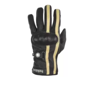 image of Helstons Eagle Air Summer Leather Black Beige Gloves T11