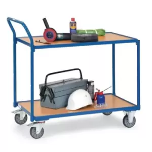 Image of Slingsby Table Top Cart, 850 x 500MM With 2 Shelves & Angled Handles