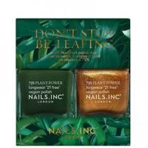 image of nails inc. Nail Polish Duo Don't Stop Be-Leafing