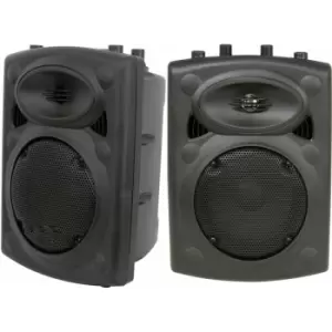 image of Pair of 200W 8' Passive Moulded Speaker Shock Proof 8 Ohm Night Club Speakon