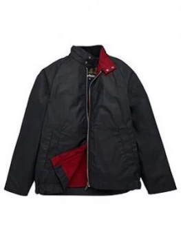 Image of Barbour Boys Ender Wax Jacket - Navy, Size Age: 10-11 Years