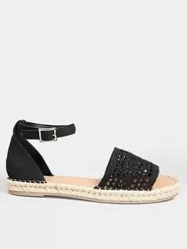 image of Long Tall Sally Espadrille Sandal Black, Size 10, Women