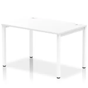 Image of Impulse Bench Single Row 1200 White Frame Office Bench Desk White