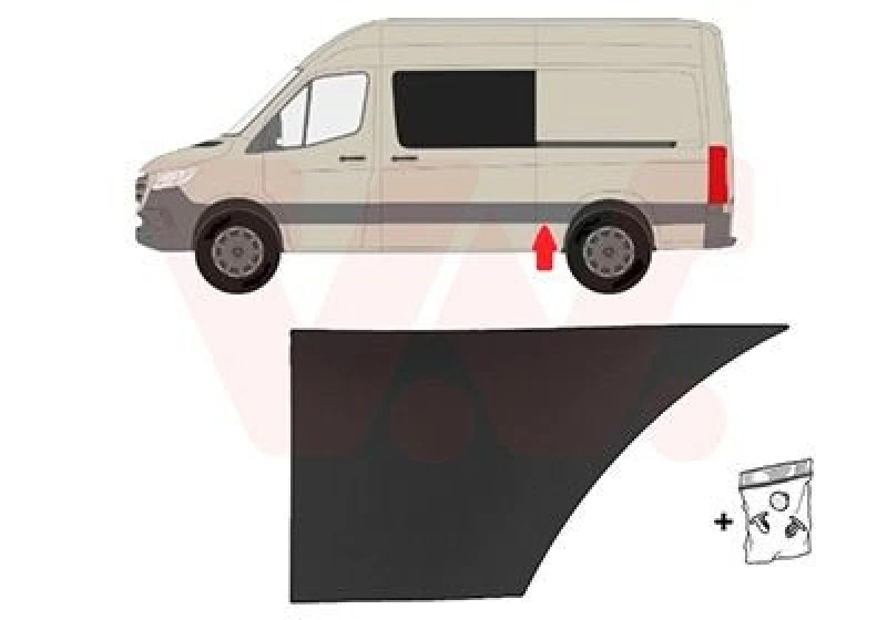 Image of VAN WEZEL Trim / Protective Strip, sidewall VAN WEZEL 2973425