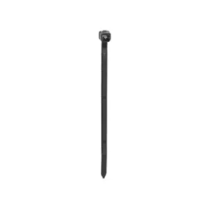 image of Thomas & Betts Black Cable Tie Nylon Twist Tail, 180mm x 4.7 mm