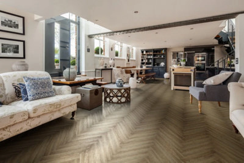 Image of Luvanto Click+ Spc Herringbone Flooring Reclaimed Oak - 6mm With Unizip Loc For Easy Install