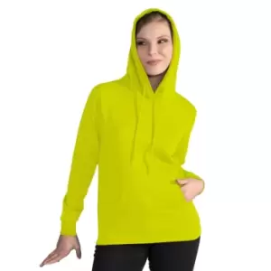 Image of SG Ladies/Womens Plain Hooded Sweatshirt Top / Hoodie (S) (Lime)