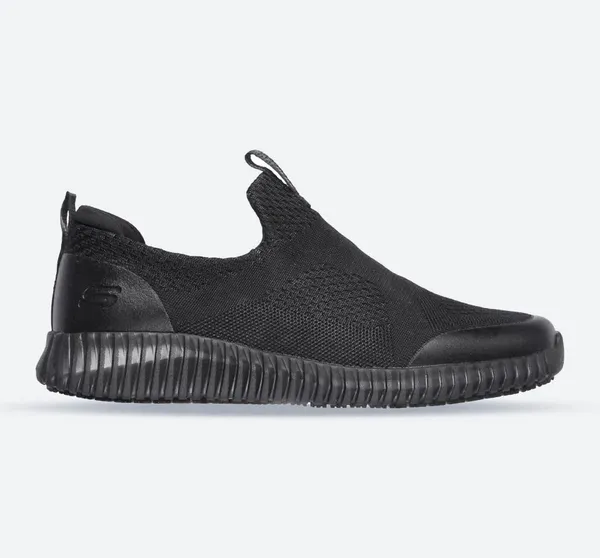 Image of Skechers Mens Cessnock Colleton Slip Resistant Shoes UK Size 9 (EU 43) Black SKE1930-BLK-9