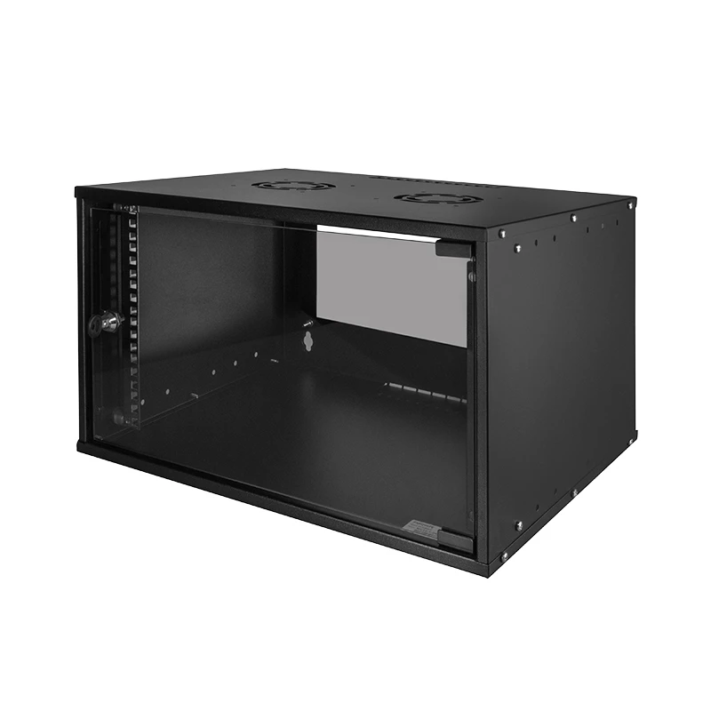 Image of LogiLink W06C55B rack cabinet 6U Wall mounted rack Black