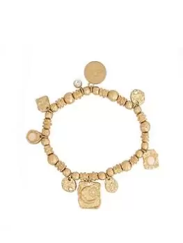 image of Bibi Bijoux Gold 'Molten Metal' Ball Bracelet