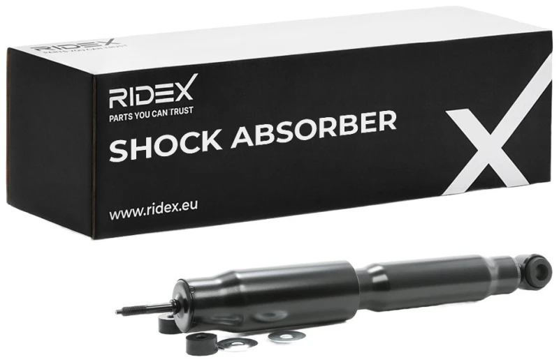Image of RIDEX 854S1340 Shock absorber Rear Axle Left, Gas Pressure, Telescopic Shock Absorber, Bottom eye Shock Absorber (854)