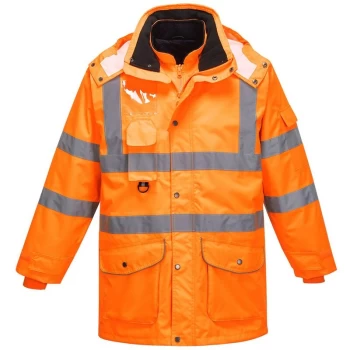 Image of Portwest - RT27ORRXL - sz XL Hi-Vis 7-in-1 Traffic Jacket RIS - Orange