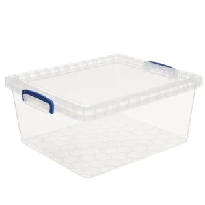 Really Useful 17.5L Nestable Storage Box - Clear