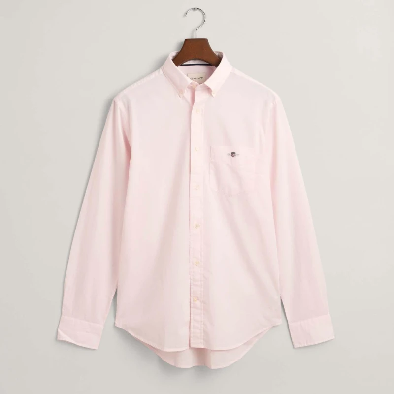 Image of Gant Regular Poplin A.Shield Shirt - Pink Pink S
