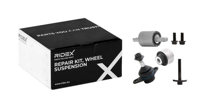Image of RIDEX 771R0162 Repair Kit, wheel suspension Lower, with rubber mount Repair Kit,wheel suspension (771)
