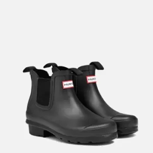 Image of Hunter Original Big Kids Chelsea Boots - Black - UK 1 Kids
