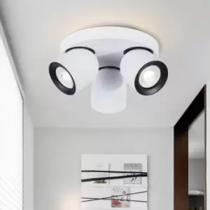 image of 3 Light GU10 Round Ceiling Spotlight 3x GU10 White