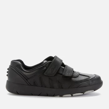 Image of Clarks Rex Stride Kids School Shoes - Black Leather - UK 12.5 Kids