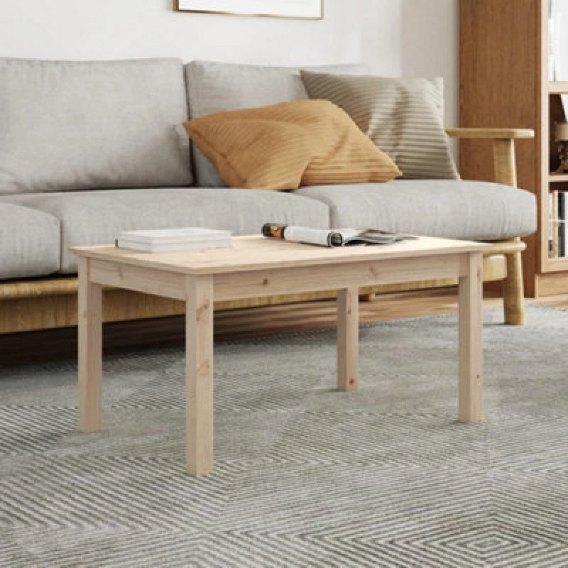 Image of Vidaxl Coffee Table 80X50X40 Cm Solid Wood Pine, Brown 814279