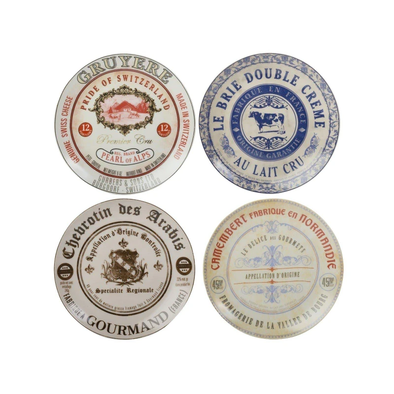 Image of Creative Tops Gourmet Cheese Set Of 4 Cheese Plates Multi