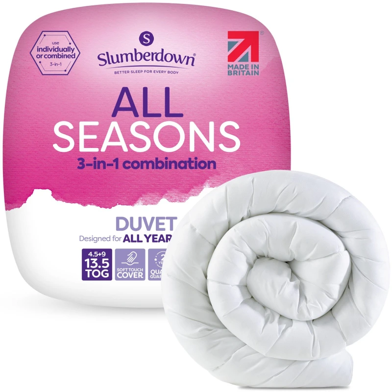 Image of Slumberdown Cosy Nights All Seasons Duvet 13.5 Tog All Se unisex Single
