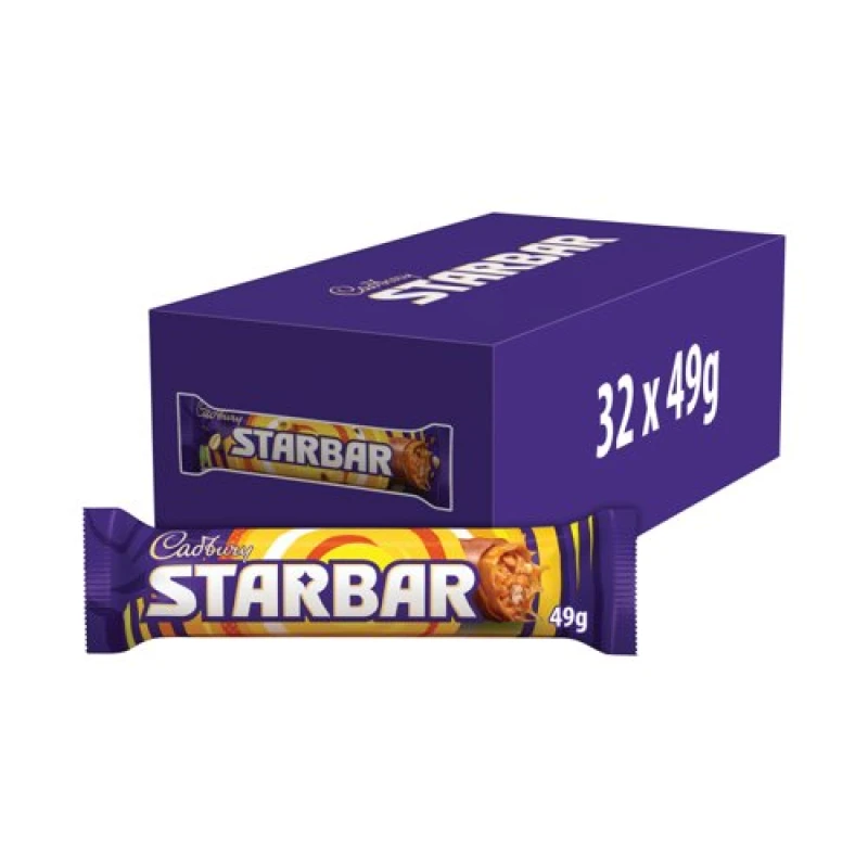 Image of Cadbury Cadbury Starbar Chocolate/Peanut/Caramel Bar 49g (Pack of 32) 960986 960986