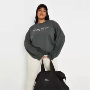 image of Missguided Plus Oversized Sweat - Green