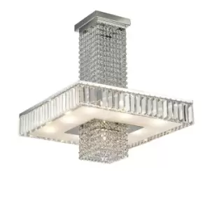 Image of Ophelia Semi Flush Ceiling 8 Light Polished Chrome, Crystal