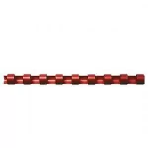 Image of Fellowes 5345603 8mm Red Plastic Comb 16767J