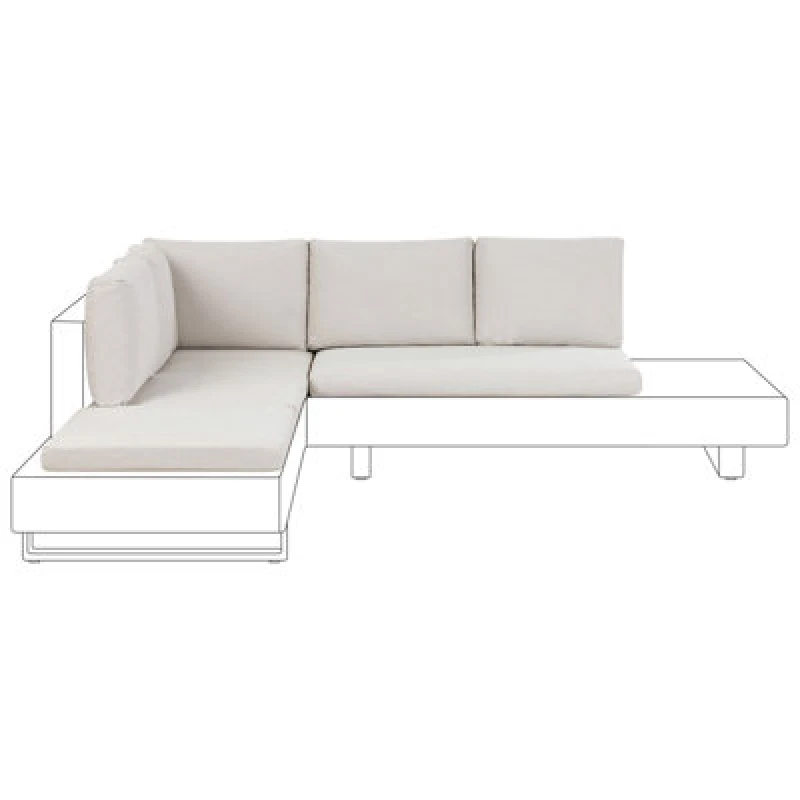 Image of Beliani Outdoor Cushion Cover Set Lanciano Off-White