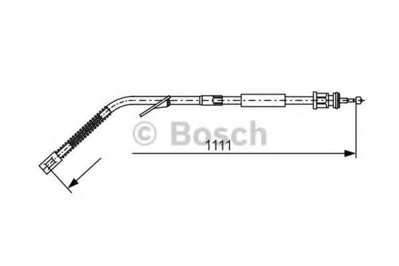 Image of Handbrake cable Bosch 1 987 477 126
