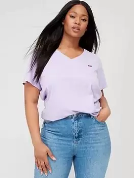 Image of Levis Plus Plus V-Neck T-Shirt - Lilac, Purple, Size 4XL, Women