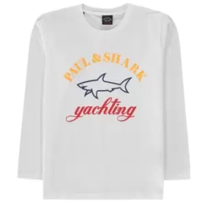 Image of Paul And Shark Large Logo T Shirt - White