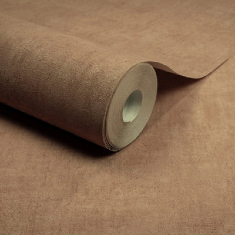 Image of Grandeco Annabella Distressed Limewash Plaster Textured Wallpaper, Brown Plaster