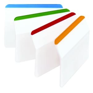 Image of Post it 508 x 380mm Strong Index Filing Tabs Flat Assorted Colours 4 x