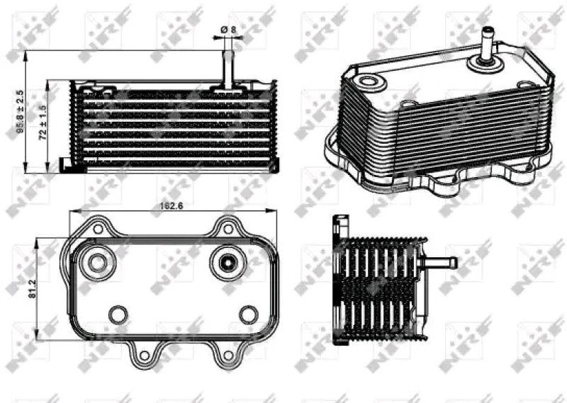 Image of NRF 31289 Oil Cooler Aluminium Oil Cooler,engine oil (469)