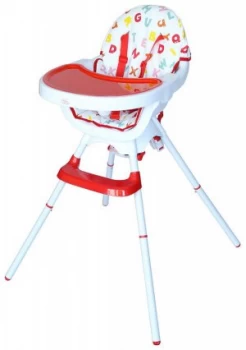 image of Bebe Style 3 in 1 Highchair Red.