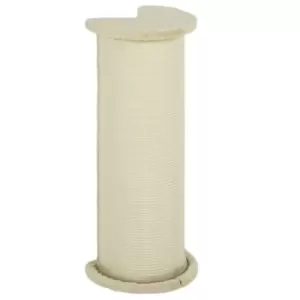 image of PawHut 85cm Tall Cat Scratching Post with Sisal Rope Covered Soft Plush, Anti Tip for Indoor Corner, Cabinet Corner, Sofa Corner - Beige