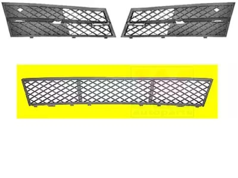 Image of VAN WEZEL 0617590 Bumper Grill Fitting Position: Front, Vehicle Equipment: for vehicles without sport bumper Ventilation Grille,bumper (244)