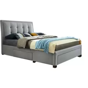 Image of Birlea - 135cm Shelby Fabric Bed Grey