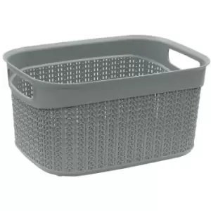 image of JVL Loop 9L Grey Storage Basket