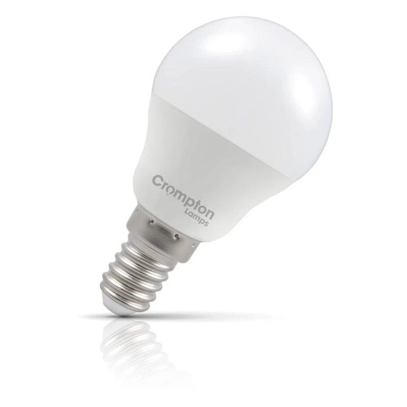Image of Crompton Lamps LED Golfball 6.5W E14 Dimmable Warm White Opal (60W Eqv)