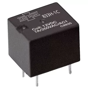 image of PCB relays 12 Vdc 7 A 1 change over Song Chuan 833