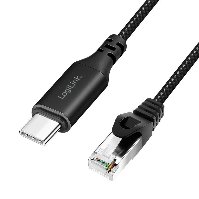 Image of Logilink LogiLink USB 3.2 1st Gen (USB 3.0) Adapter cable [1x USB-C USB 3.2 (1st Gen) - 1x RJ45 8p8c plug] CU0413 3m CU0413