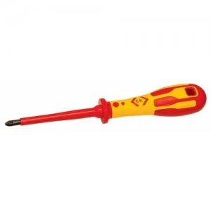 image of C.K Tools Dextro Pozi Drive Star Head VDE Insulated Screwdriver - PZ0